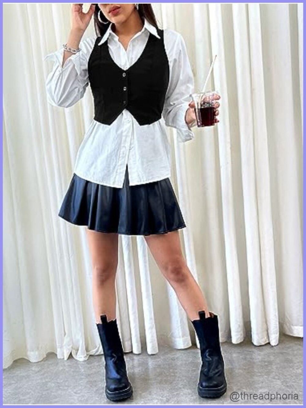 SweatyRocks Women's Crop Waistcoat Vest Top Button Front V Neck Sleeveless - Picture 2 of 6